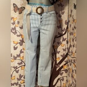 🤍🩵Blue and White Striped Skinnies🩵🤍